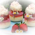 Aardbeien Cream Cheesecakes in een Glas