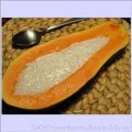 Kokosnoot tapioca in papaja