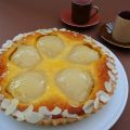 taart met clafoutis van peren