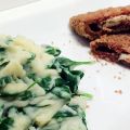 Stamppot spinazie met een Cordon Rouge