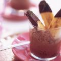 Banaan met chocolade en basilicum