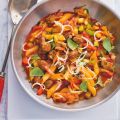 Penne met gehaktballetjes en spek