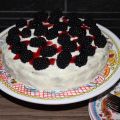 Mascarpone-vanilletaart met bramen