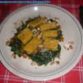 Italiaanse spinazie met polenta