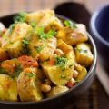 Aardappel kikkererwten curry