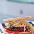Pikante kaas-kalkoenburger