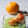 Velouté van erwtjes met Saint-Augur,[...]