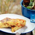Tortilla met paprika en chorizo