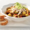 Kippotje met champignons en minikriel