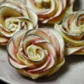 Appelroosjes van bladerdeeg