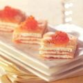 Zalmhapjes met vanillecreme
