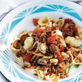 Pasta met gehakt en groente