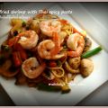 Roerbak garnalen & spaghetti met pittige Thaise[...]