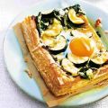 Plaattaart met spinazie & courgette