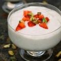 Rabarbermousse met Aardbeien