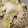Boekweitontbijt met banaan, kokos en kwark