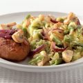 Steaktartaar met bonen en champignons