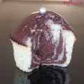 Zebra cupcakes met ganache