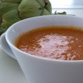 Geroosterde tomaten bascilicum soep