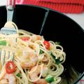 Spaghettini met garnalen en peper