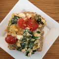Scrambled Eggs met Spinazie en Tomaat