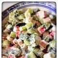 Komkommersalade met surimi & dille
