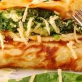 Pannekoeken met spinazie