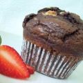 Amerikaanse jumbo driedubbele chocolademuffins