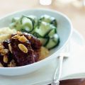 Gekruide gehaktrolletjes met honingsaus