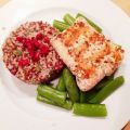 Grilled Salmon with Mixed Quinoa and Sugar Snaps