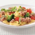 Ravioli met broccoli en tonijn