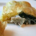 Konijn in bladerdeeg met feta en spinazie