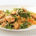 Tilapia met doperwtjes en rijst