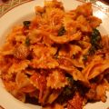 Spaghetti bolognaise met champignons en hesp