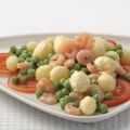 Garnalen-maaltijdsalade met slanke dressing