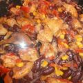 Bofkipschotel met azukibonen, kidney beans met[...]