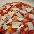 Speltpizza met kip en parmezaan