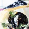 Mosselpakketje met kokos en koriander