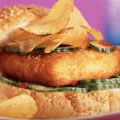 Fishburger and chips