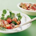 Salade van zeevruchten en zeeaster