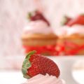 Aardbeien room cupcakes