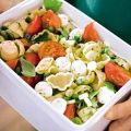 Pastasalade met tomaat en mozzarella