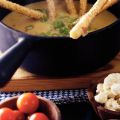 Fondue van cheddar en gruyÃ¨rekaas