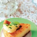 Witte chocolade-perencheesecake