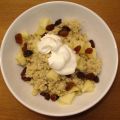 Quinoa ontbijt met appel en rozijn