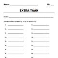 Extra taak in de vorm van tafels