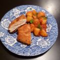 Kip cordon bleu met tomaat-aardappels