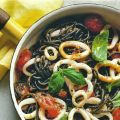 Zwarte pasta met calamares