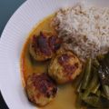 Thaise curry met sperziebonen en visballetjes