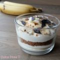 Bananen cheesecake in glaasjes